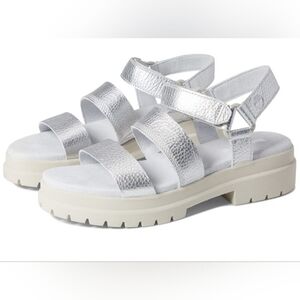 Timberland Women’s London Vibe 3 Ankle Strap Sandals Full-Grain Leather, Size 10